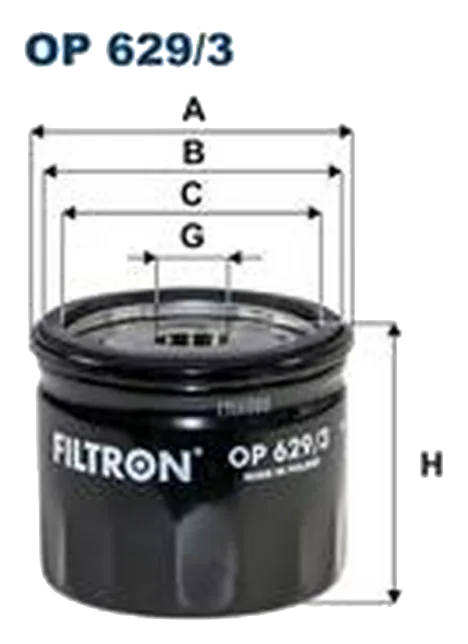 Масляный фильтр Filtron OP 629/3