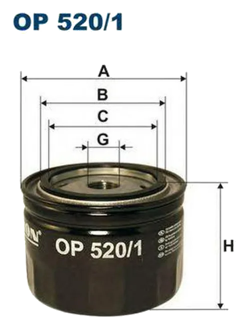 Масляный фильтр Filtron OP520/1 LADA (BA3)