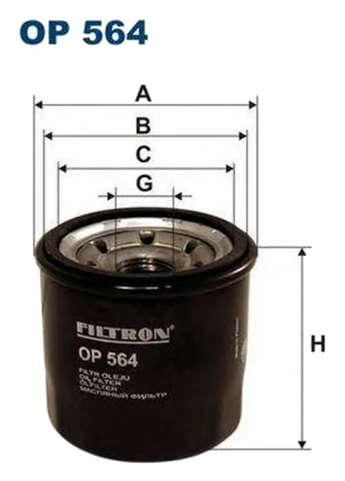 Масляный фильтр Filtron OP564 DAEWOO (CHEVROLET)