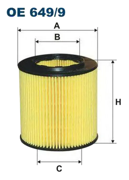 Масляный фильтр Filtron OE649/9 (вставка)