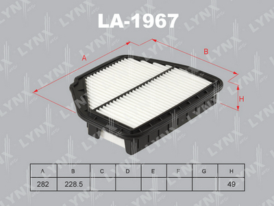 Воздушный фильтр LYNX LA-1967 LYNXauto