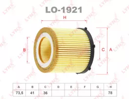 LO-1921 Вставка фильтра масляног LO-1921 Вставка фильтра масляного LYNXauto